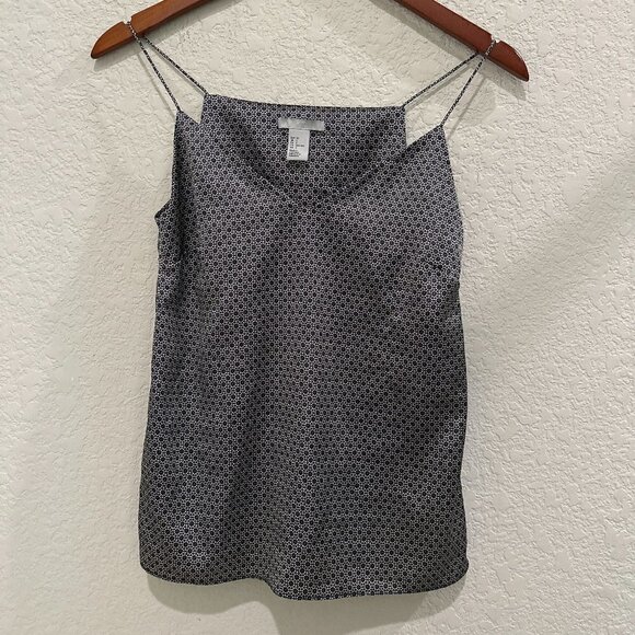 H&M Women's Gray Casual Spaghetti Straps Symmetry Tank Top Size 2 - Picture 1 of 5